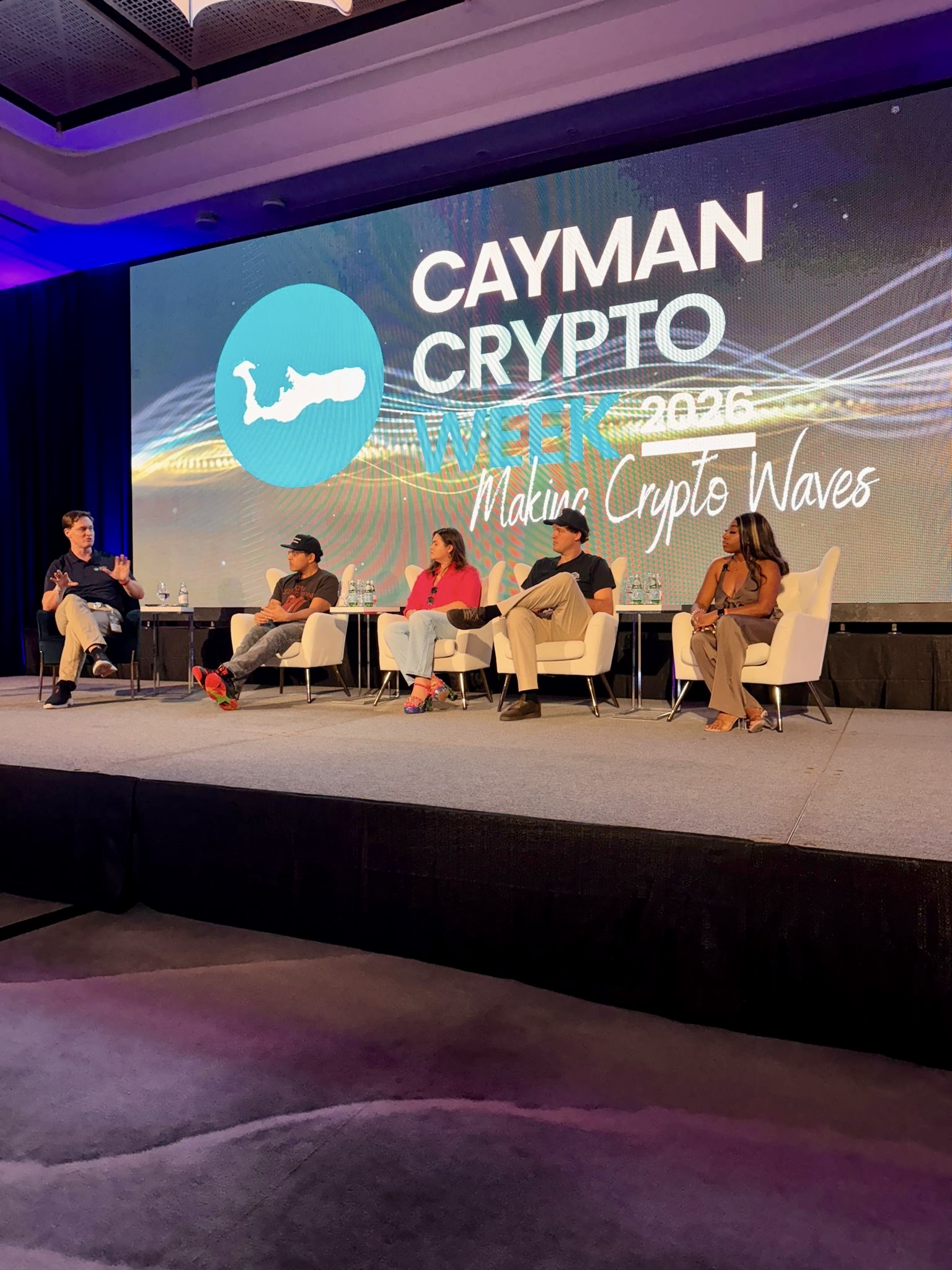 Ashley Wright speaking at Cayman Crypto Week